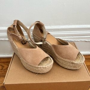 Soludos suede wedge sandals